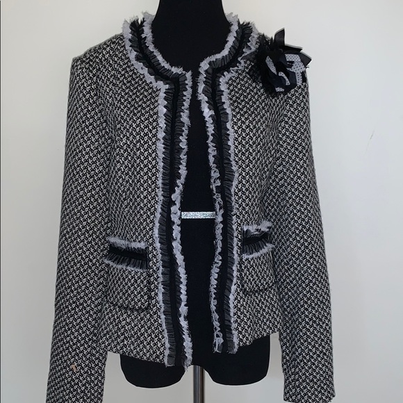 Spense Black and White Blazer Jacket - Picture 1 of 3